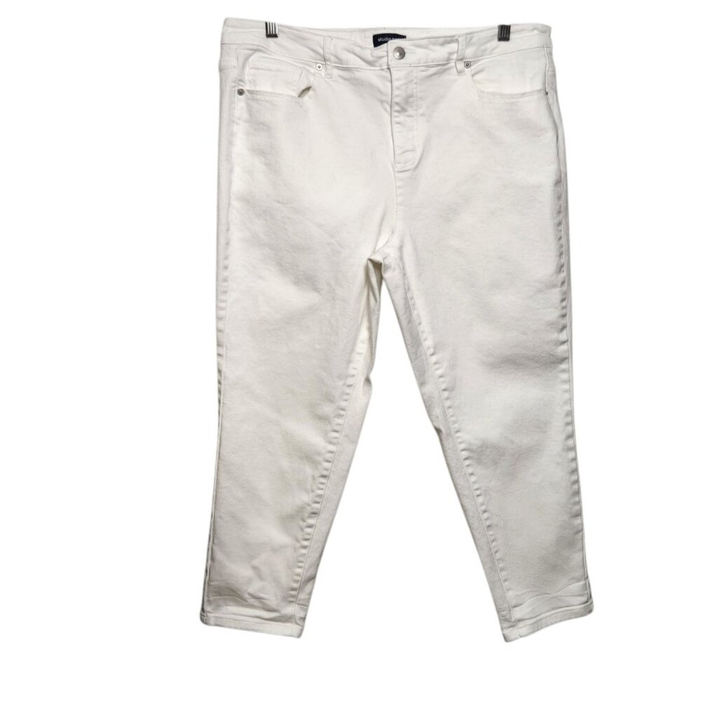 Studio Park 18WP White Jeans Plus Petite Skinny 5-Pocket A492444